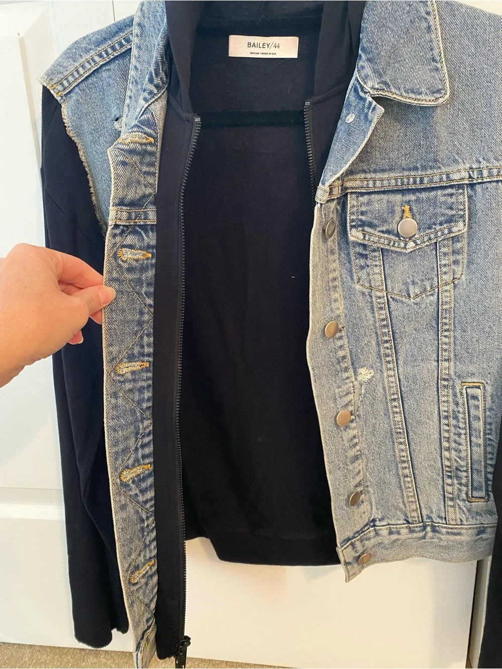 Bailey 44 Women's Two-Tone Denim & Black Jacket - Picture 4 of 6
